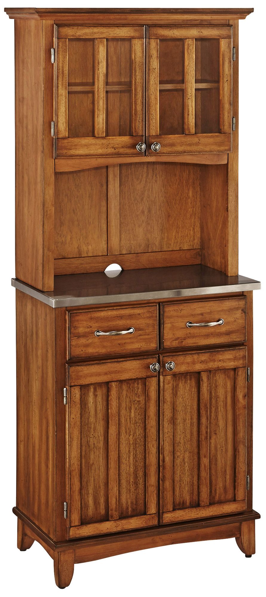 Lexington Steel Top Cottage Oak Buffet with Hutch