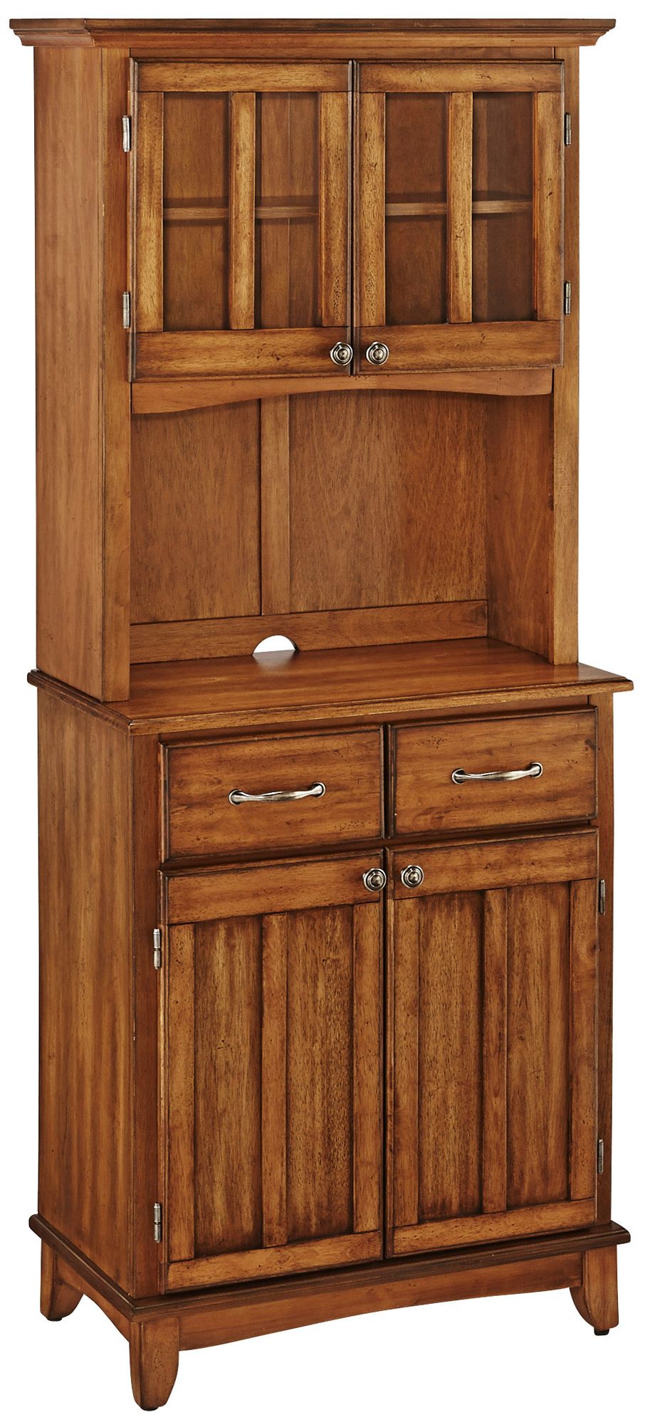Lexington Cottage Oak Wood Buffet with Hutch