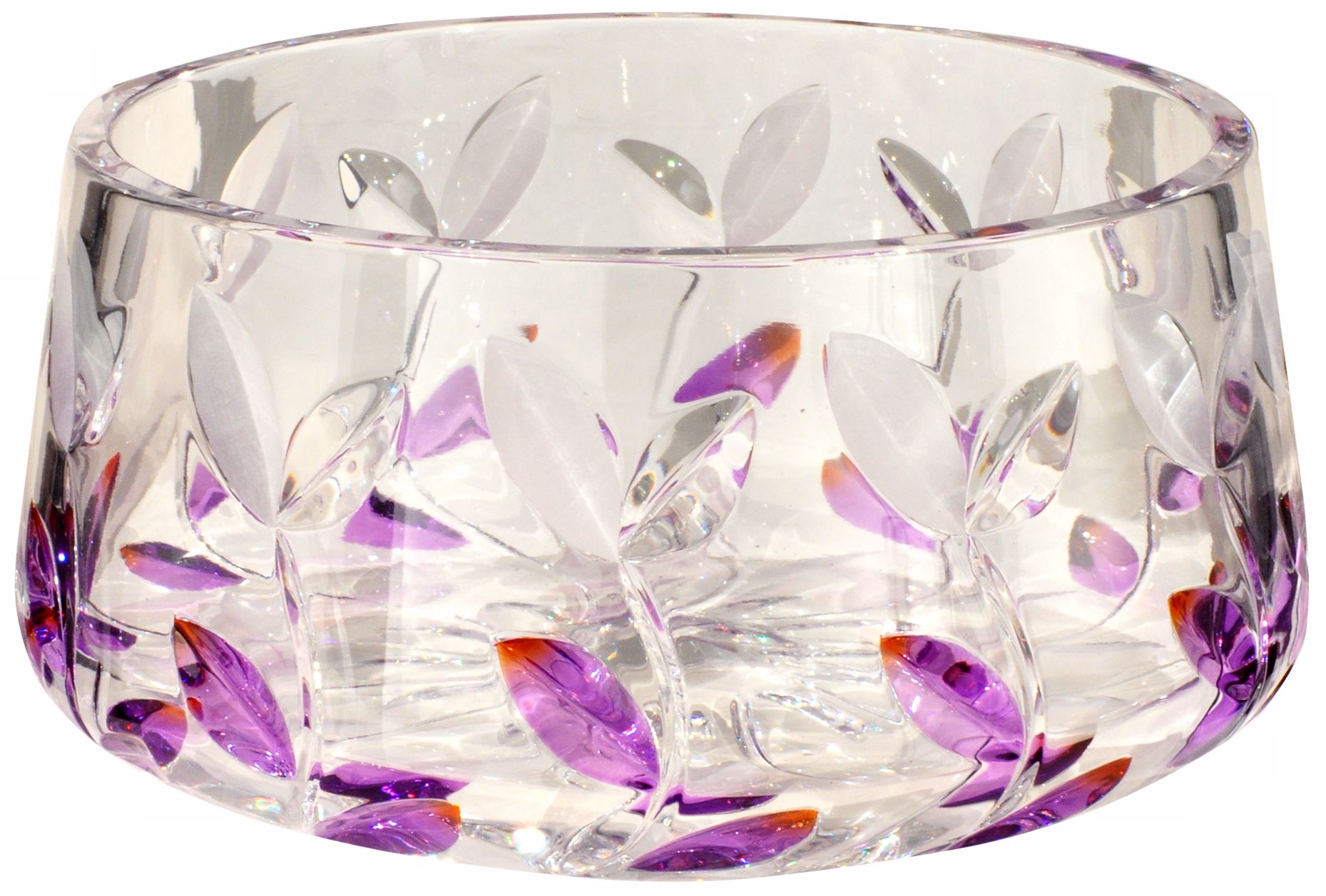 Dale Tiffany Lavender Leaf Crystal Bowl