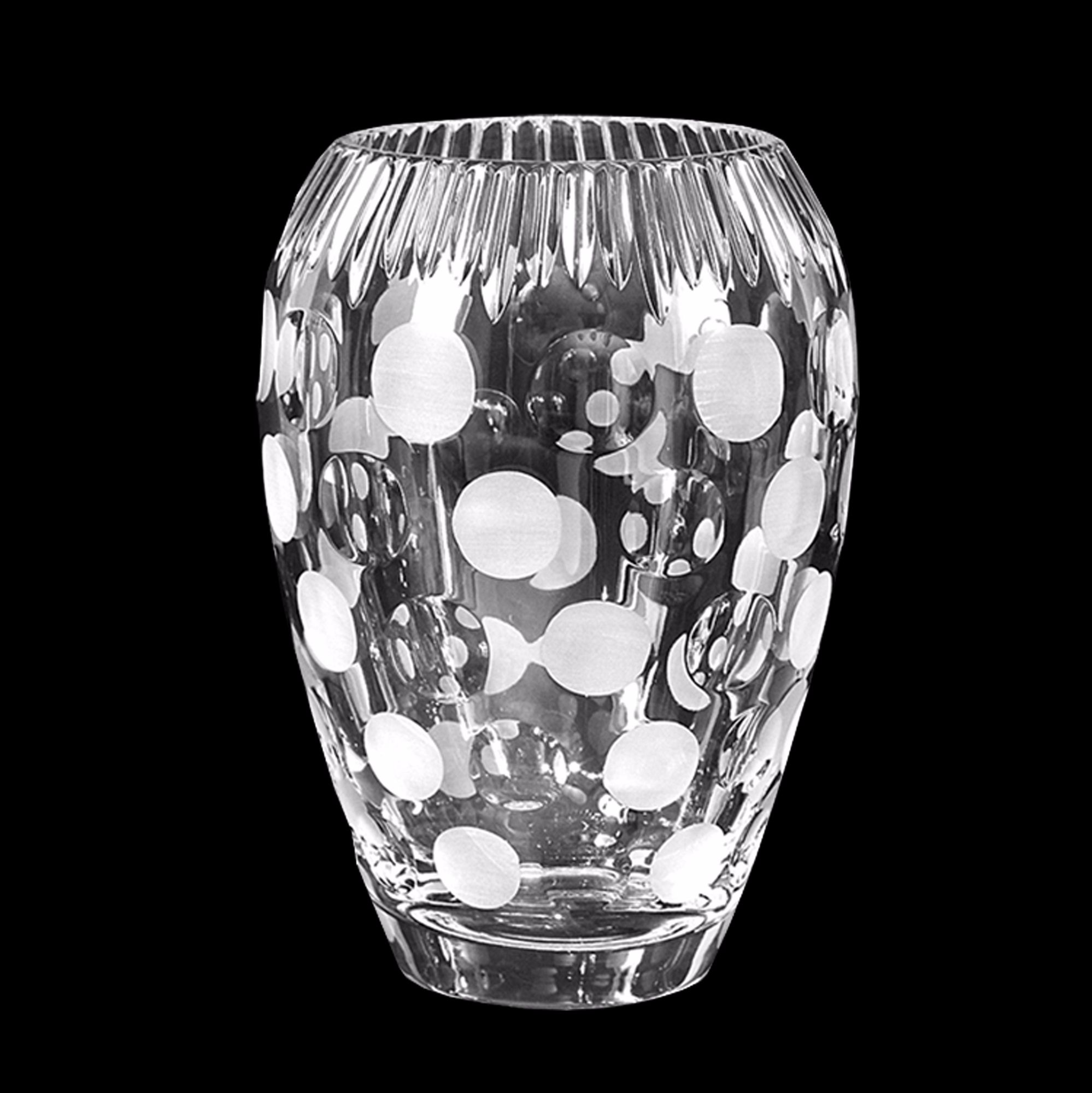 Dale Tiffany Festival Oval Hand-Cut Crystal Vase