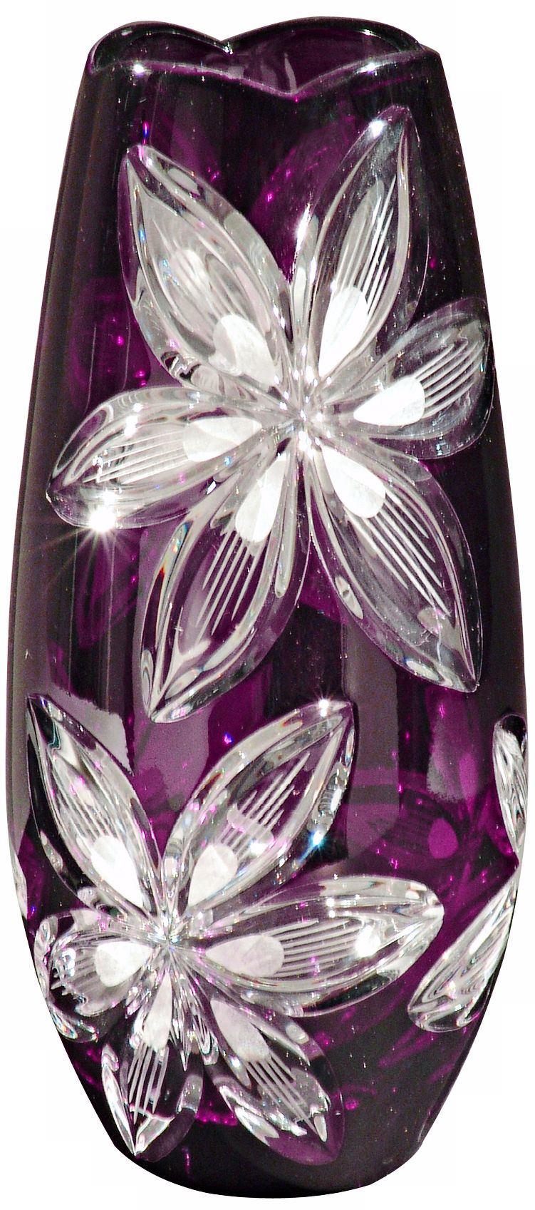 Dale Tiffany Burgundy Cayman Small Crystal Vase