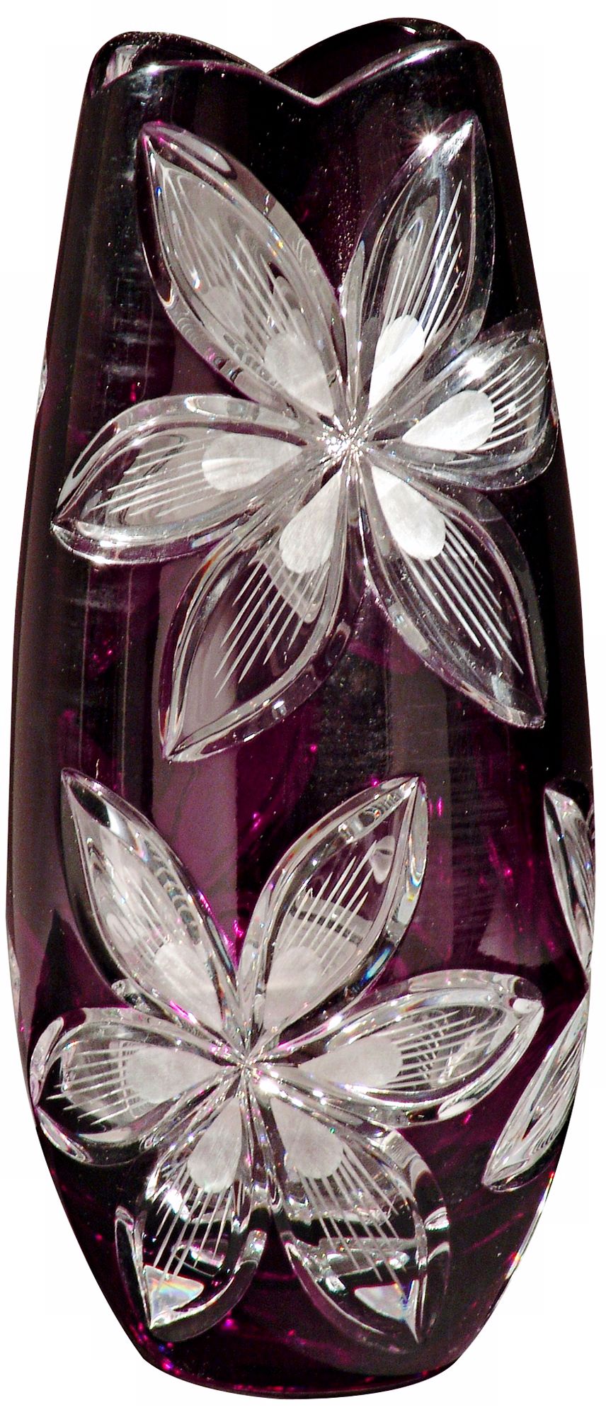 Dale Tiffany Burgundy Cayman Large Crystal Vase