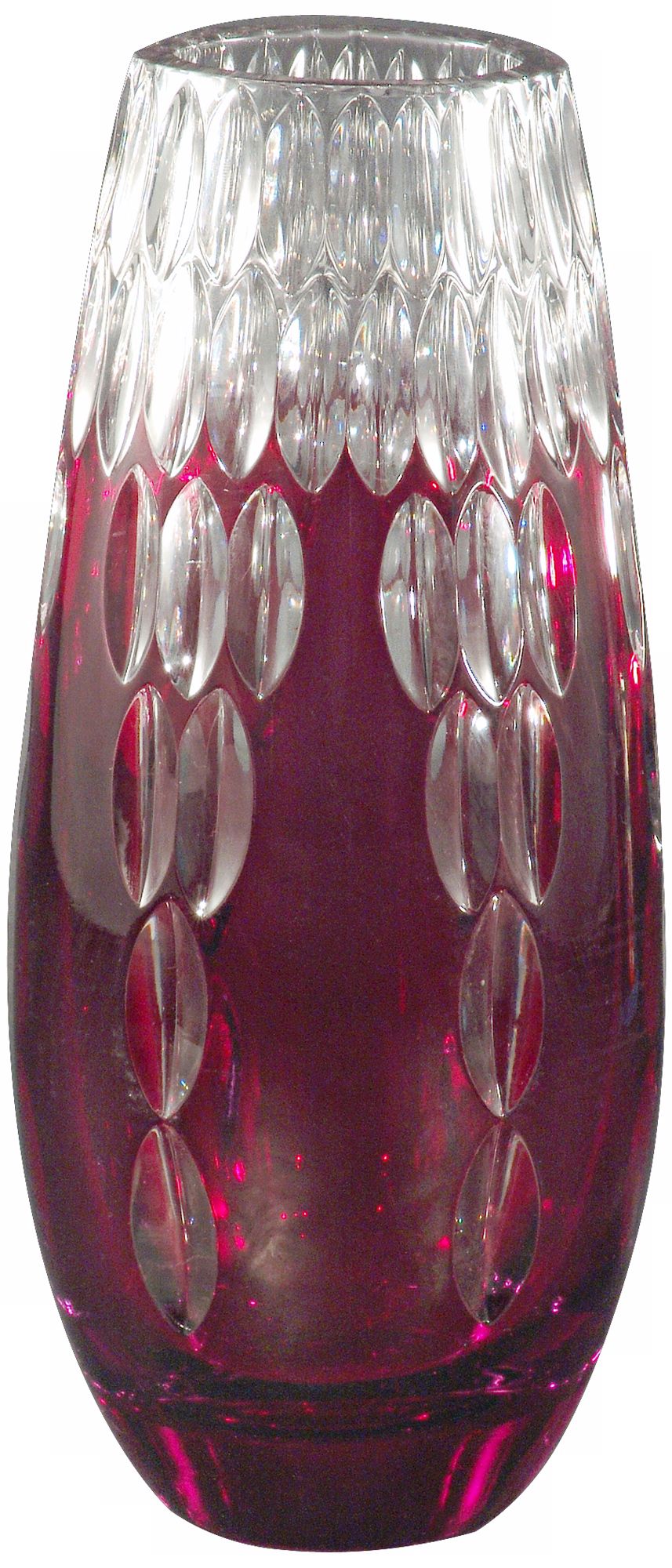 Dale Tiffany Red Marble Large Crystal Vase