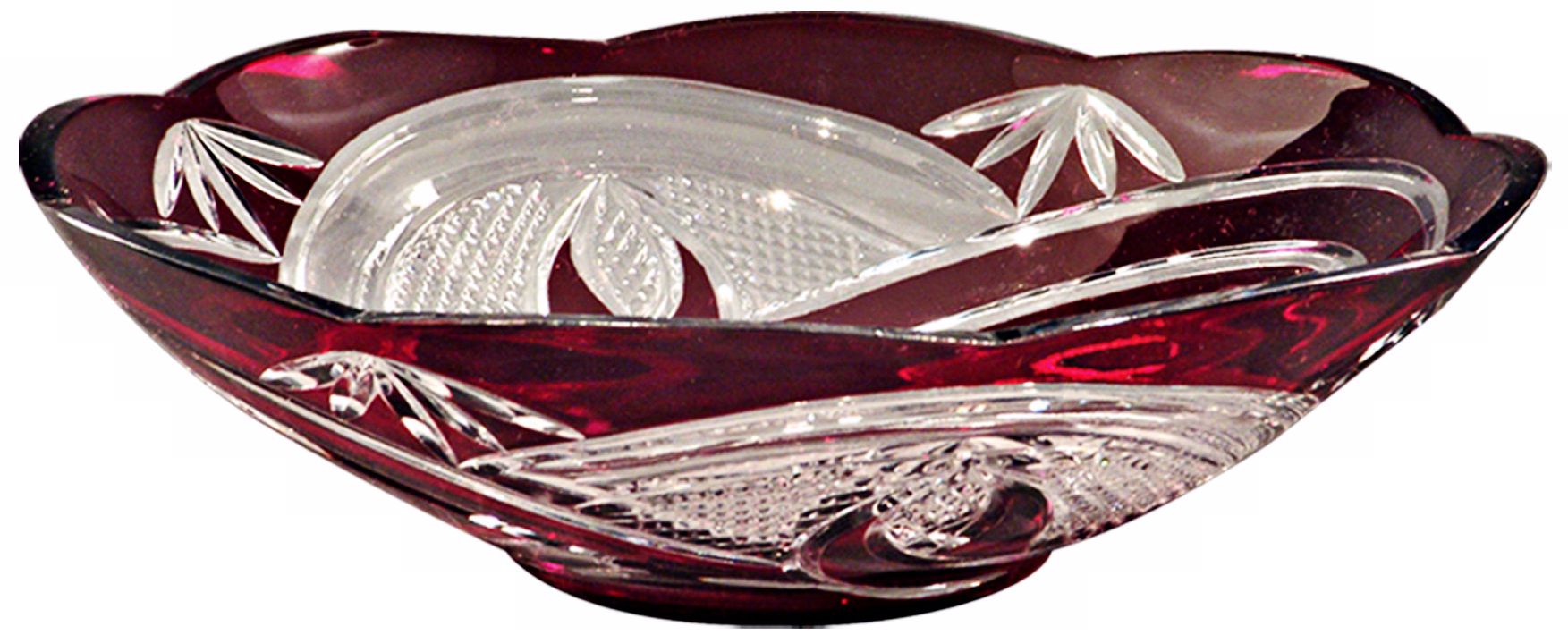 Dale Tiffany Red Artisan Crystal Bowl