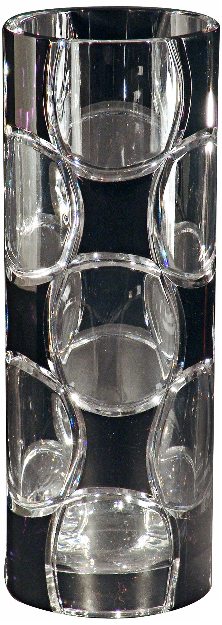 Dale Tiffany Rocky Black Tall Crystal Vase