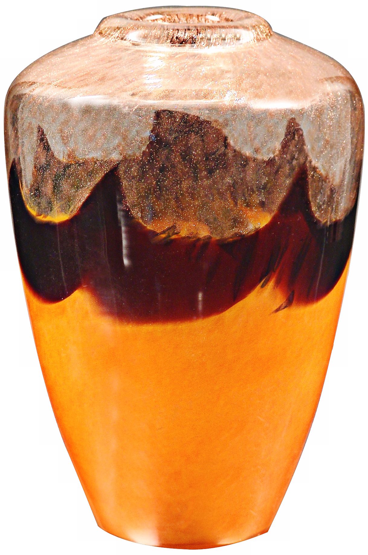 Dale Tiffany Sonora Broad Hand-Blown Art Glass Vase