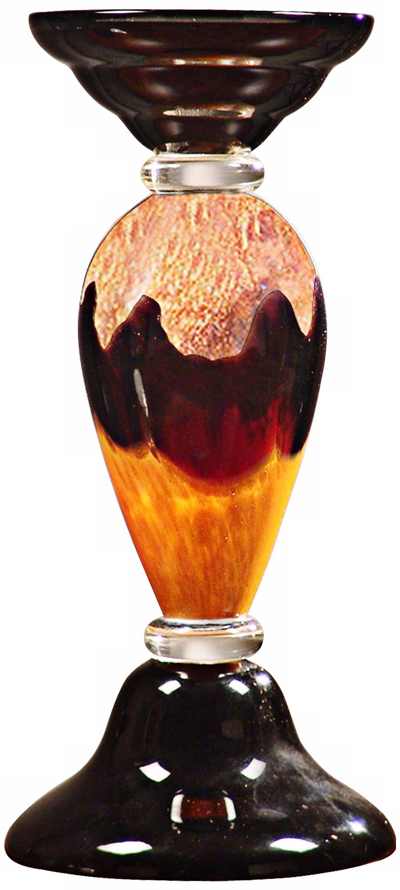 Dale Tiffany Sonora Hand-Blown Art Glass Candle Holder