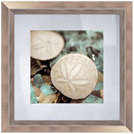 Blue Shells IV 18 1/2" Square Coastal Wall Art