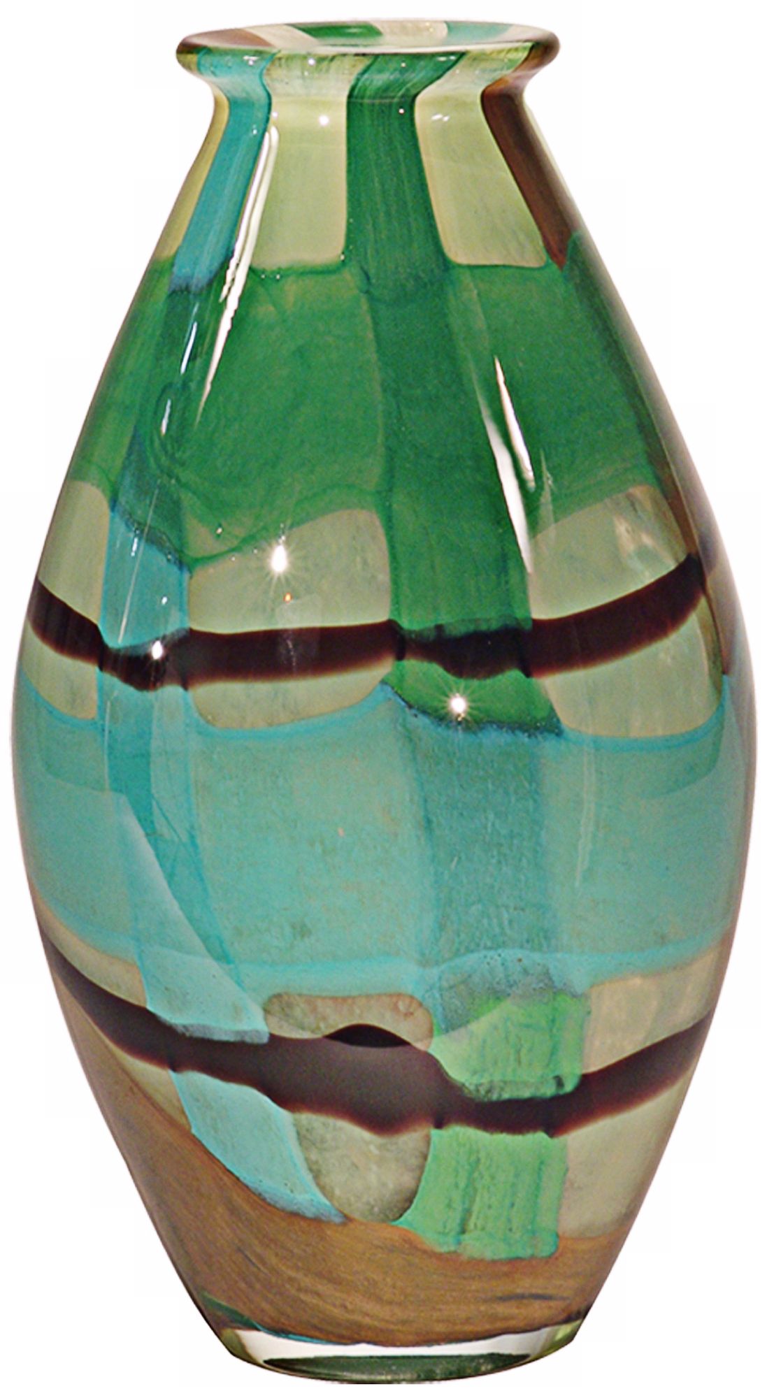 Dale Tiffany La Mesa Oval Hand-Blown Art Glass Vase