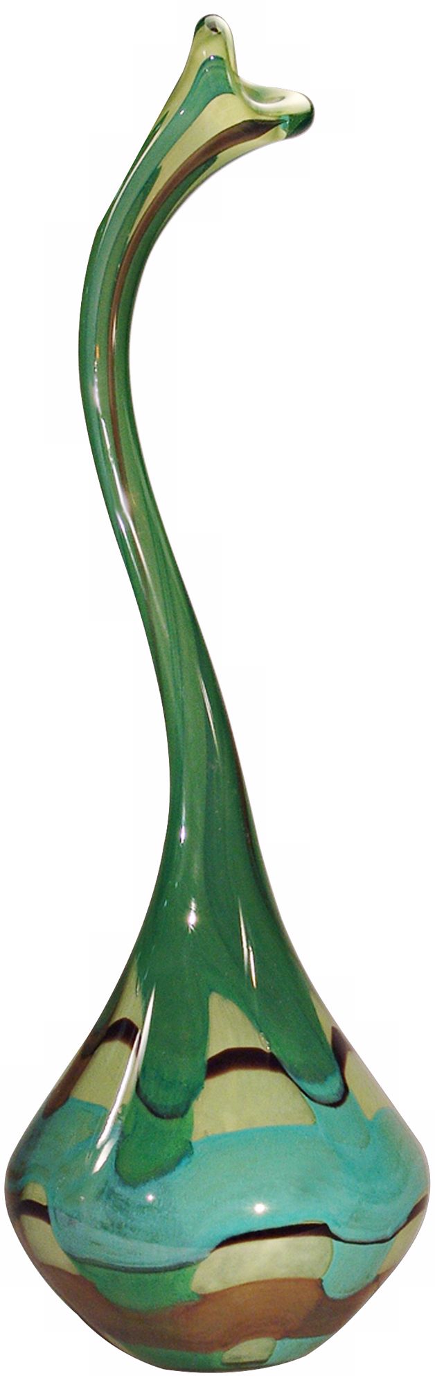 Dale Tiffany La Mesa Long Neck Hand-Blown Art Glass Vase