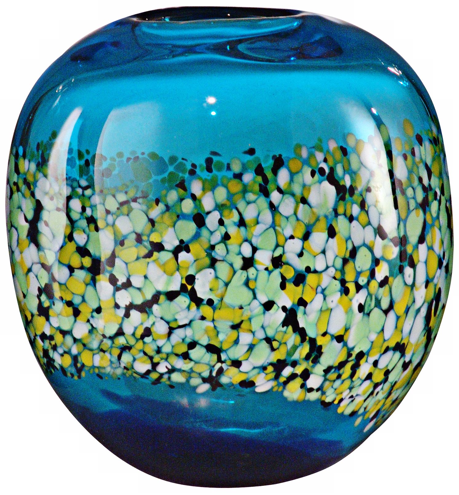 Dale Tiffany Poppy Field Hand-Blown Art Glass Vase