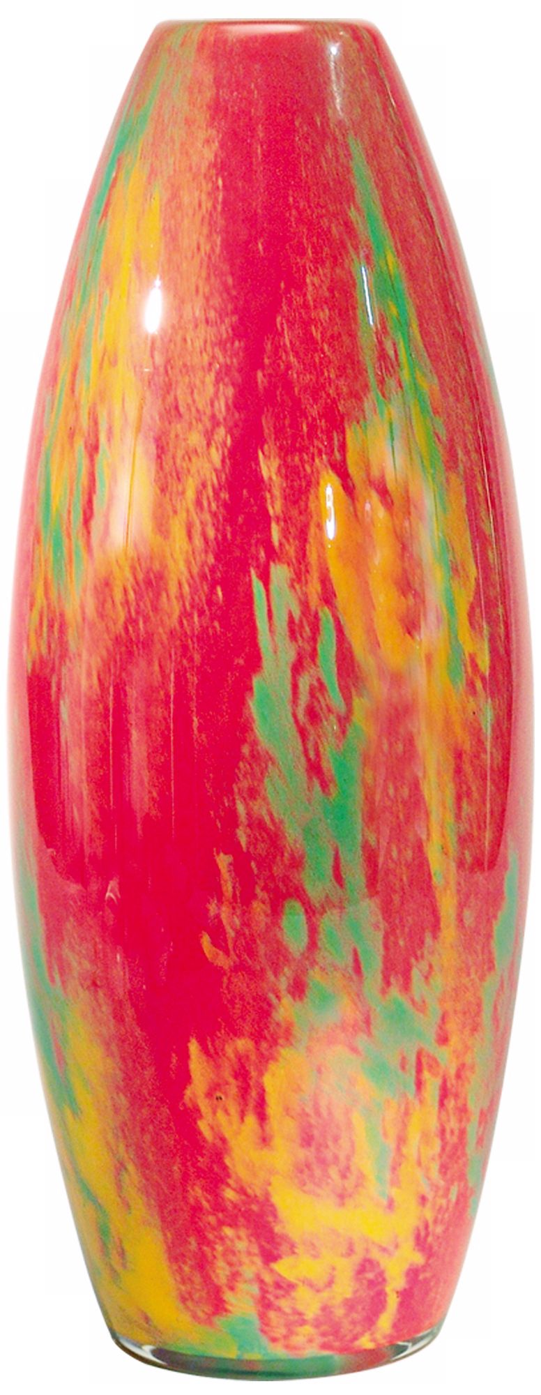 Dale Tiffany Orange Burst Tall Art Glass Vase
