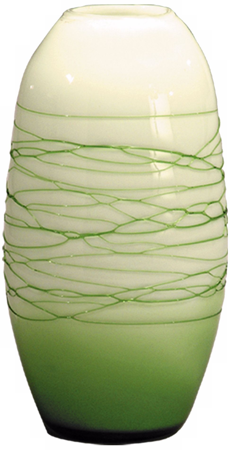 Dale Tiffany Westerly Green Oval Hand-Blown Glass Vase