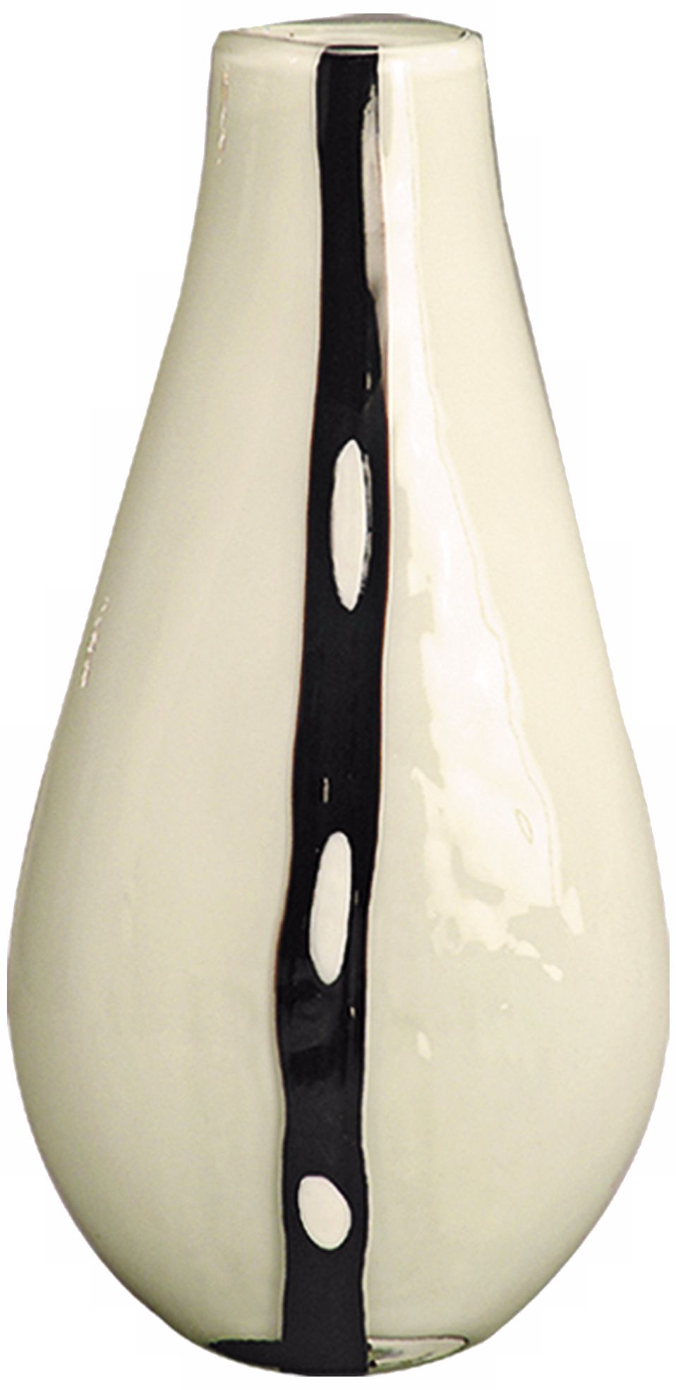 Dale Tiffany Sebastian White Hand-Blown Art Glass Vase