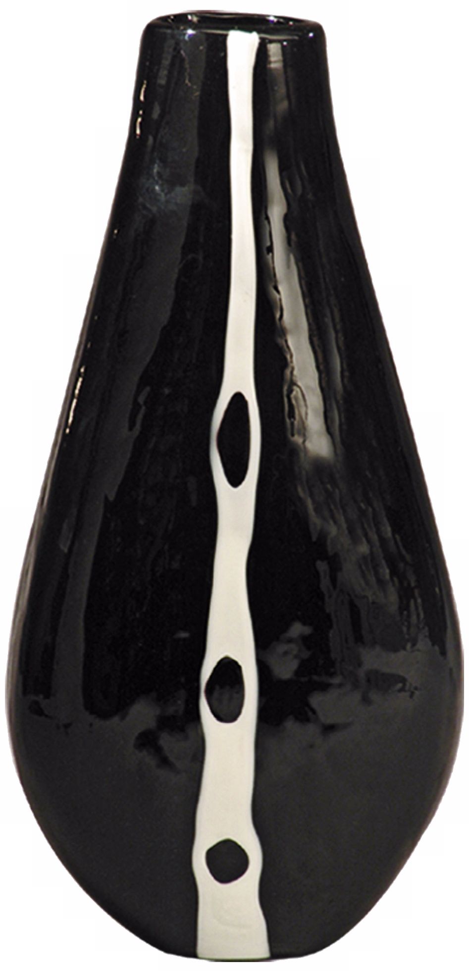 Dale Tiffany Sebastian Black Hand-Blown Art Glass Vase