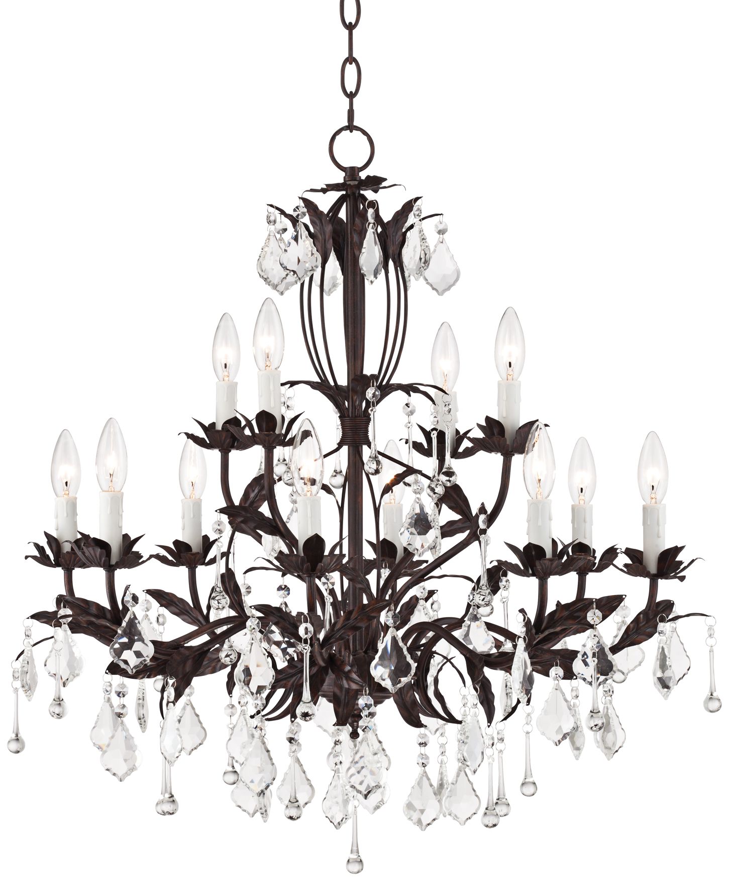 Kathy Ireland Venezia 12-Light 28" Wide Bronze Chandelier
