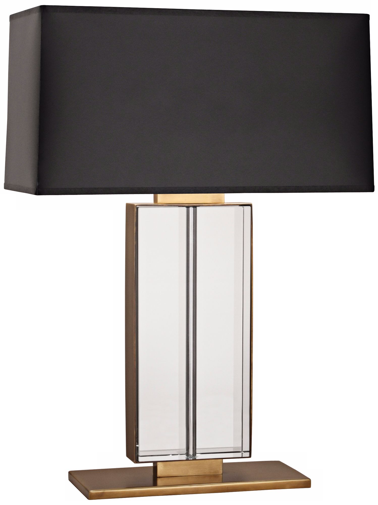 Robert Abbey Sloan Aged Brass and Crystal Table Lamp