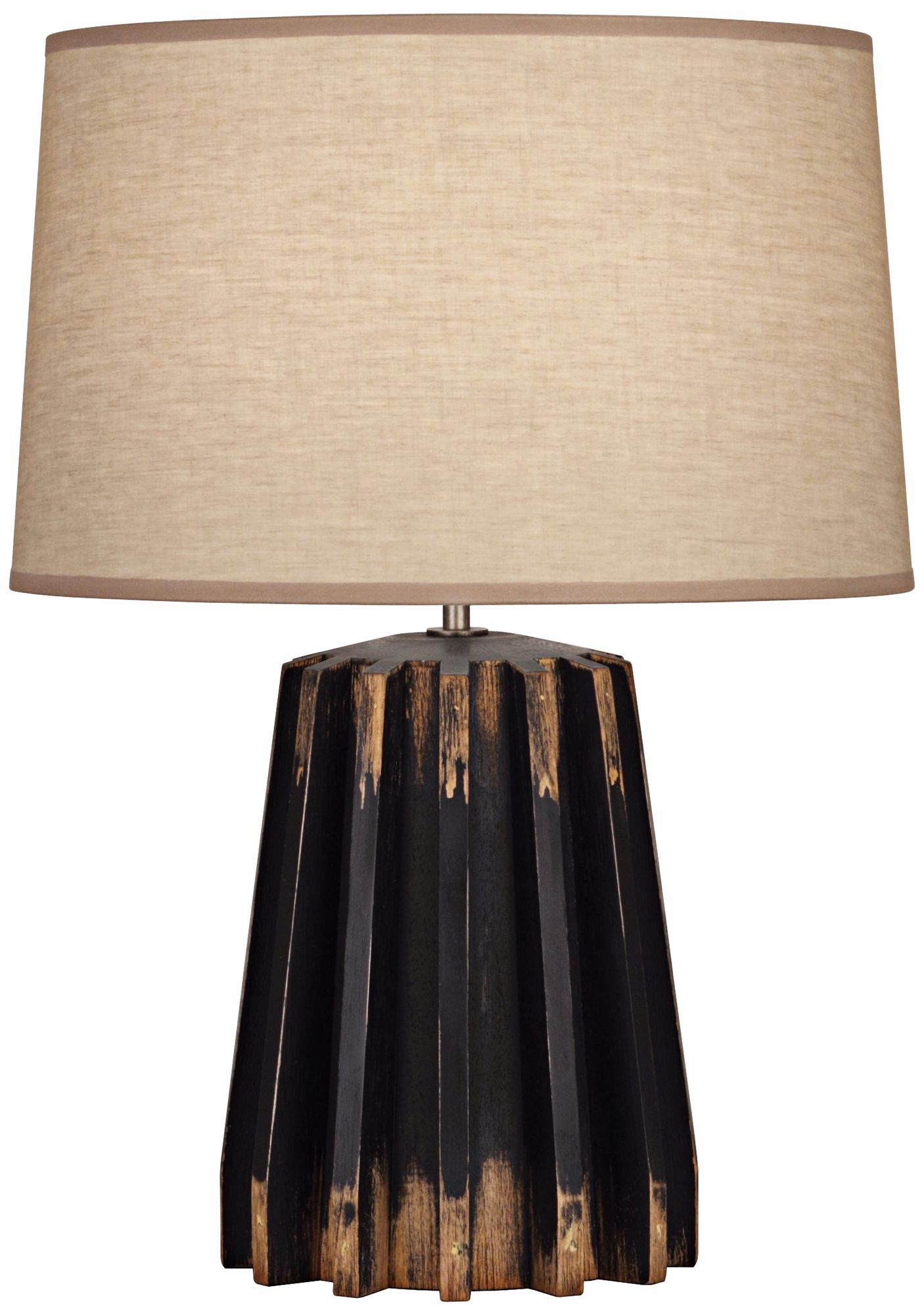 Rico Espinet Adirondack Distressed Black Gear Table Lamp
