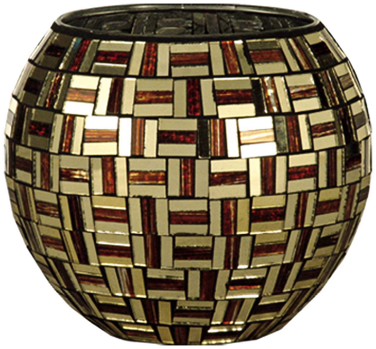 Dale Tiffany Ravenna Mosaic Art Glass Candle Holder