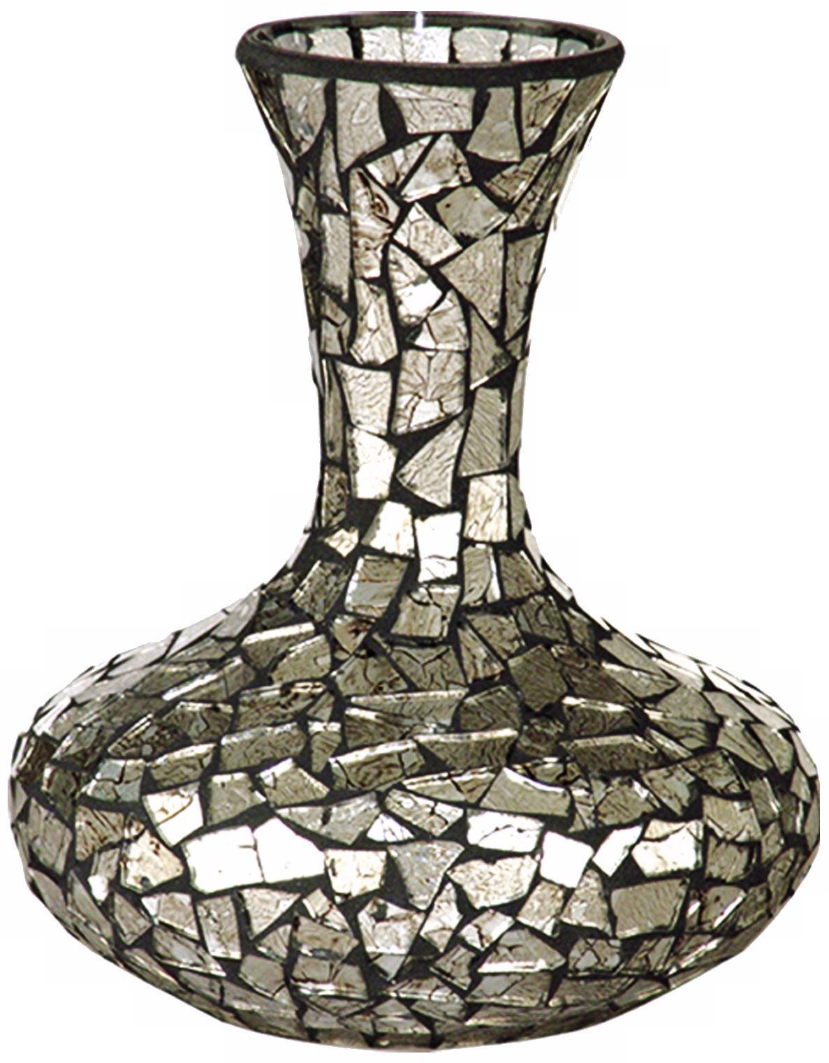 Dale Tiffany Silver Small Mosaic Decanter Vase