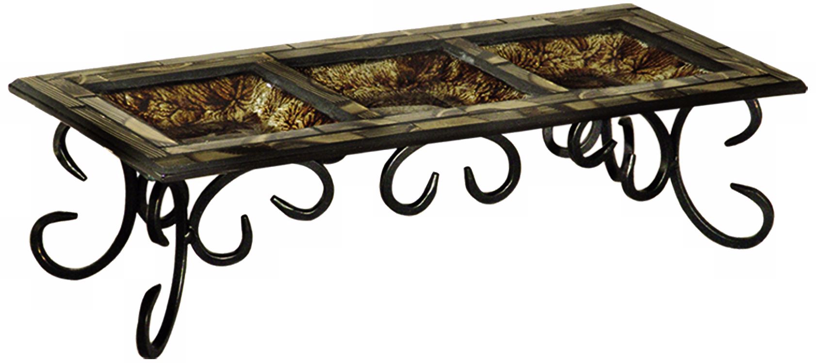 Dale Tiffany Boa Mosaic Art Glass Candle Holder