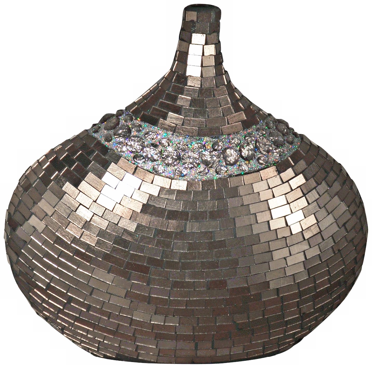 Dale Tiffany Egyptian Hazelnut Mosaic Art Glass Vase
