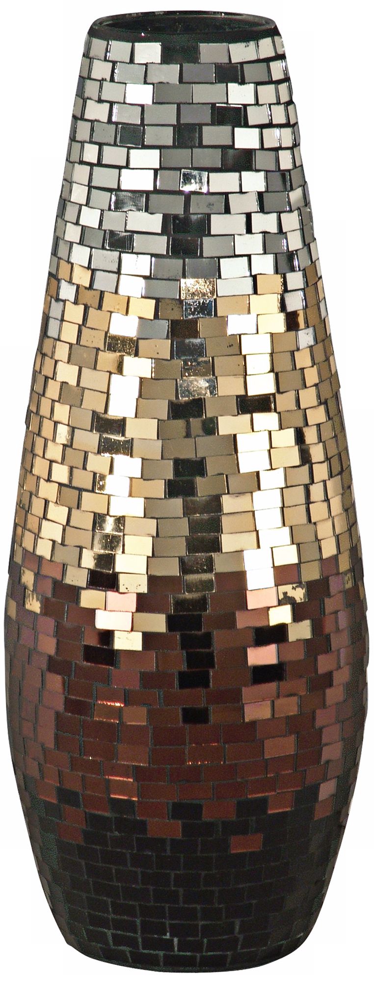 Dale Tiffany Metallic Grande Mosaic Art Glass Vase