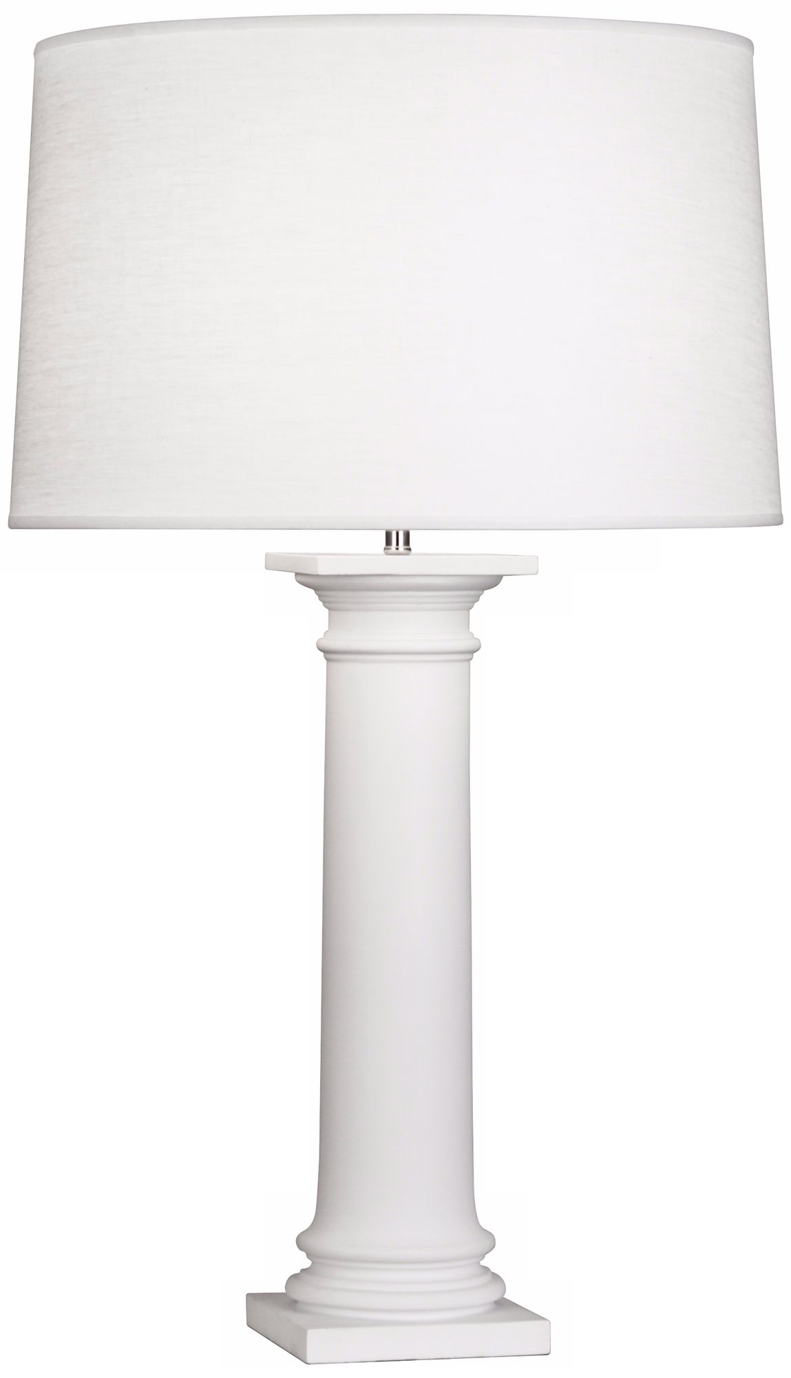 Robert Abbey Phoebe Matte White Column Table Lamp