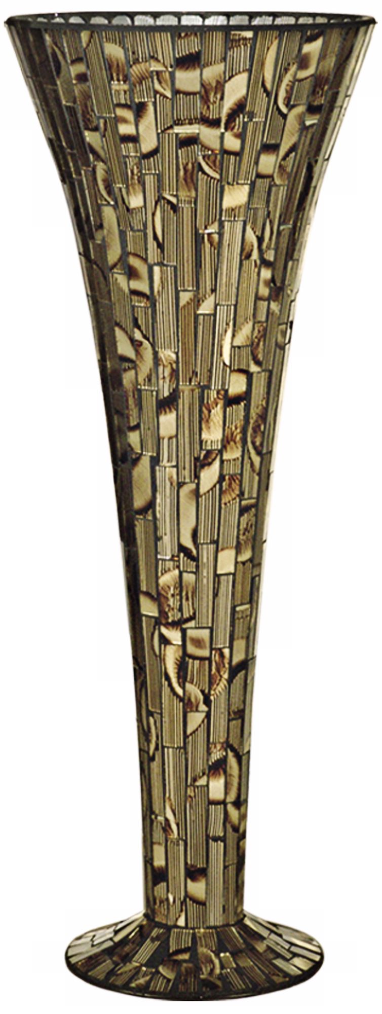 Dale Tiffany Boa Tall Mosaic Art Glass Vase