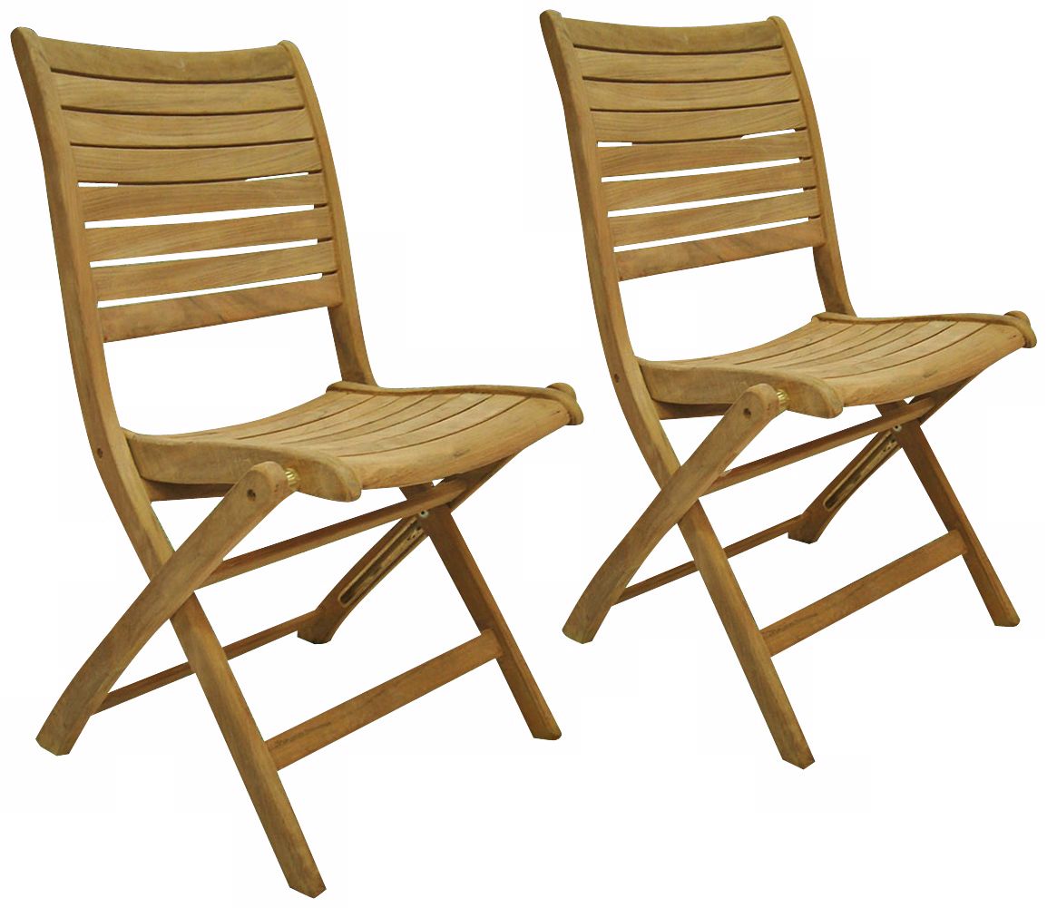 Amazonia Teak Dublin Outdoor Folding Chairs