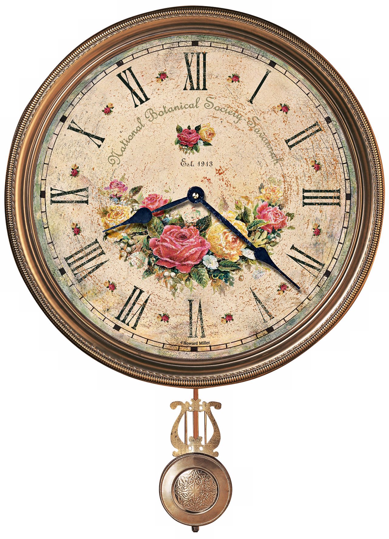 Howard Miller Savannah 21" High Botanical VII Wall Clock
