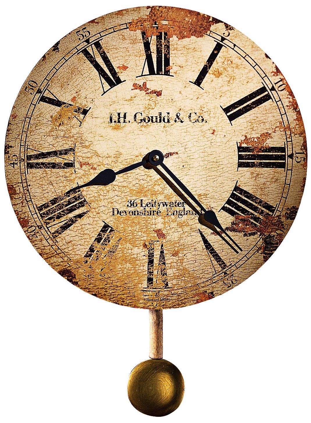 Howard Miller J.H. Gould 13" High Antique Wall Clock
