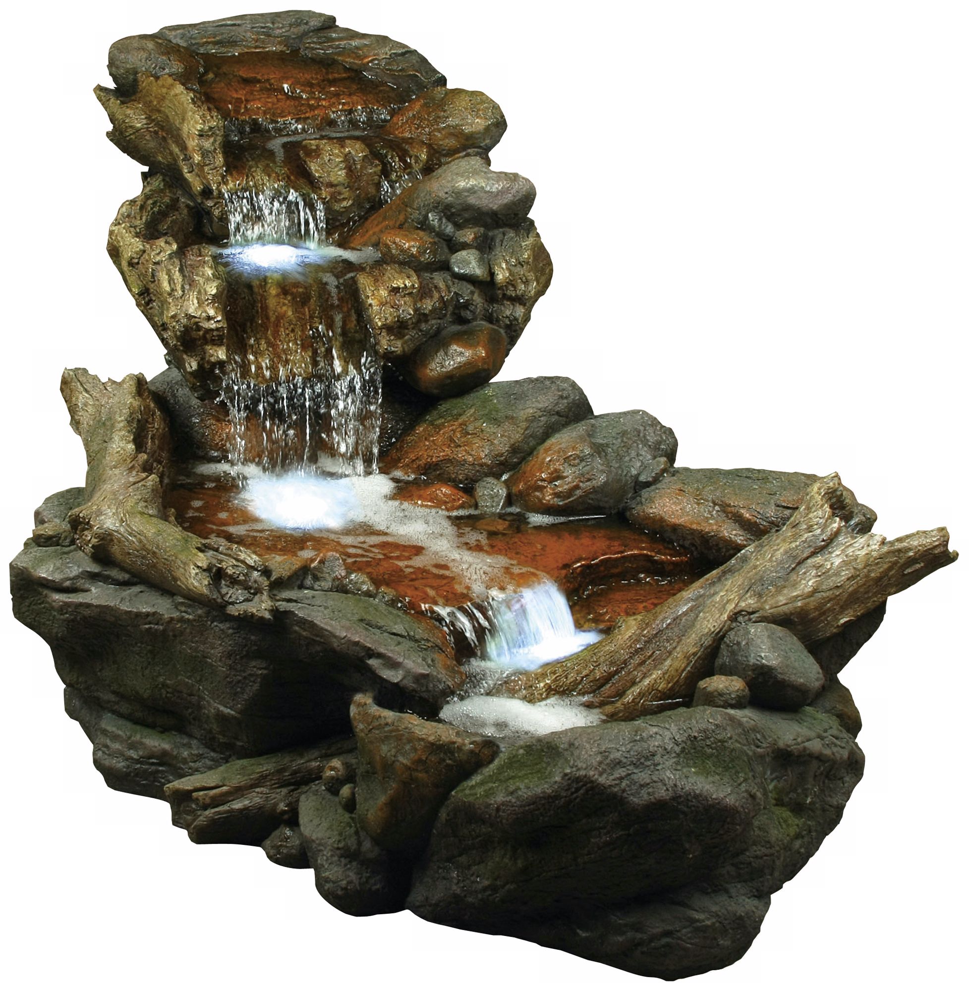 Rainforest Creek Three-Tier LED Fountain