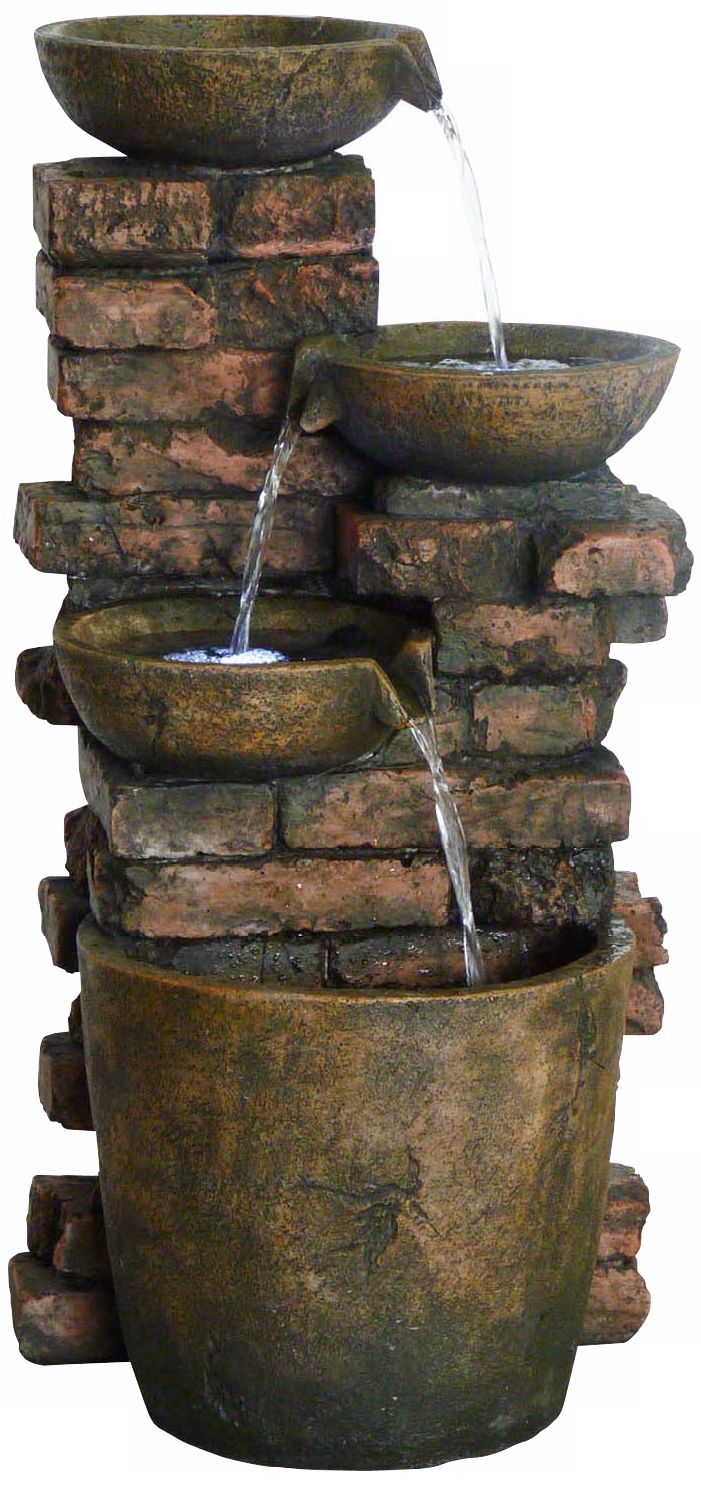 Mason Pots LED Fountain