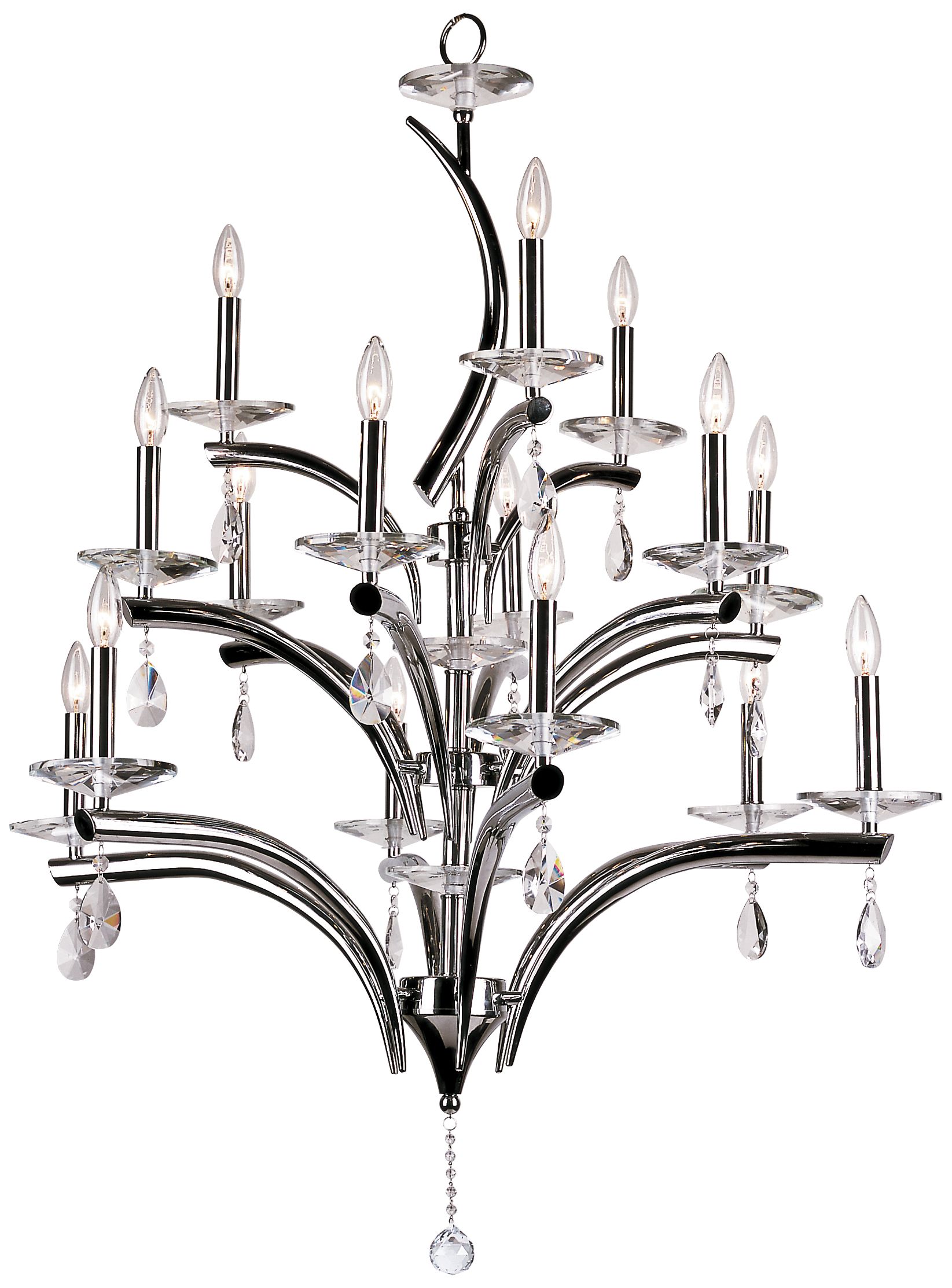 Palace Crystal 32 1/4" Wide 15-Light Chrome Chandelier