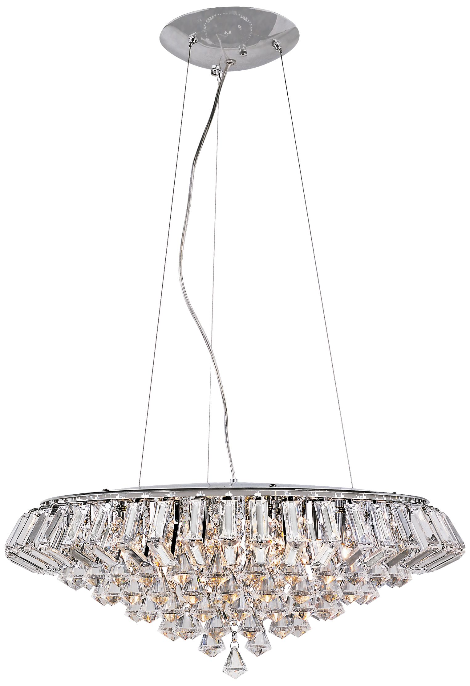 Diamond Star Silver 22" Wide Crystal Pendant Light