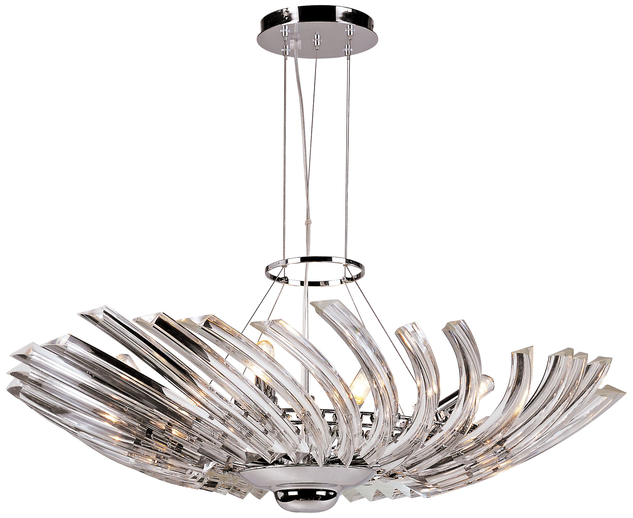 Crystal Propel 32" Wide Silver Pendant Light