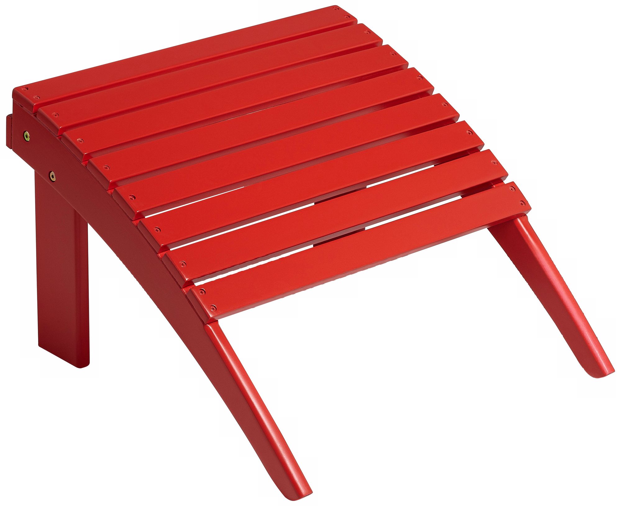 Monterey Wood Outdoor Ottoman in Red