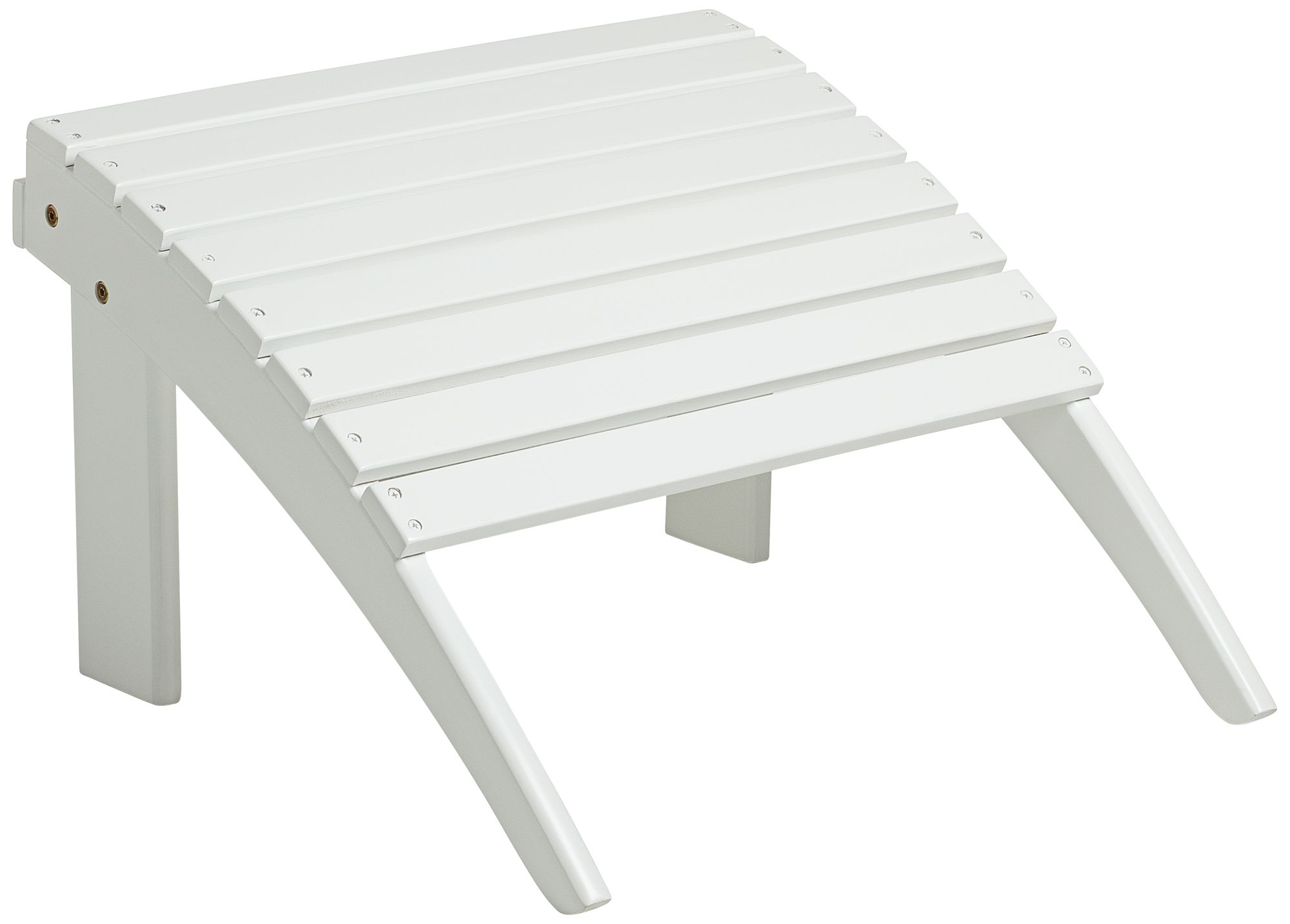 Monterey White Wood Ottoman