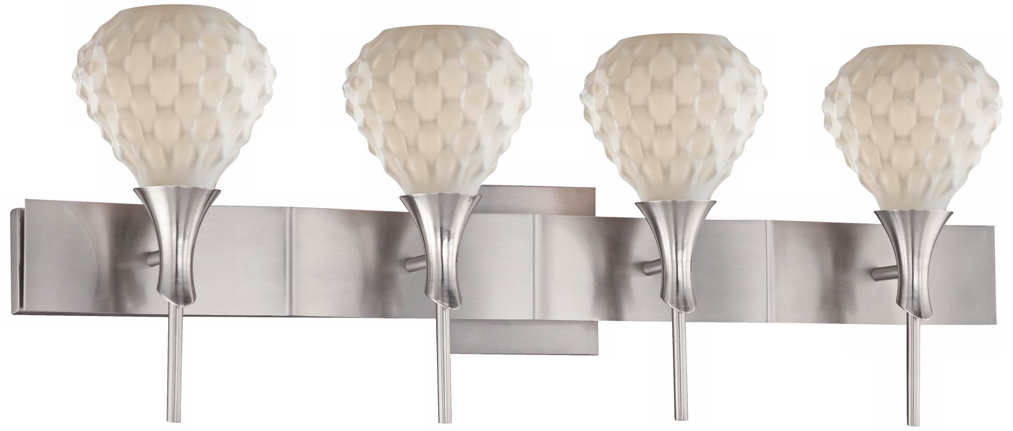 Forecast Ripple 28" Wide 4-Light Satin Nickel Bath Light