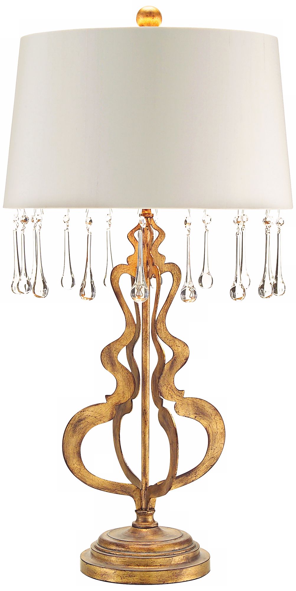 John Richard Laser Cut Gold Metal Table Lamp