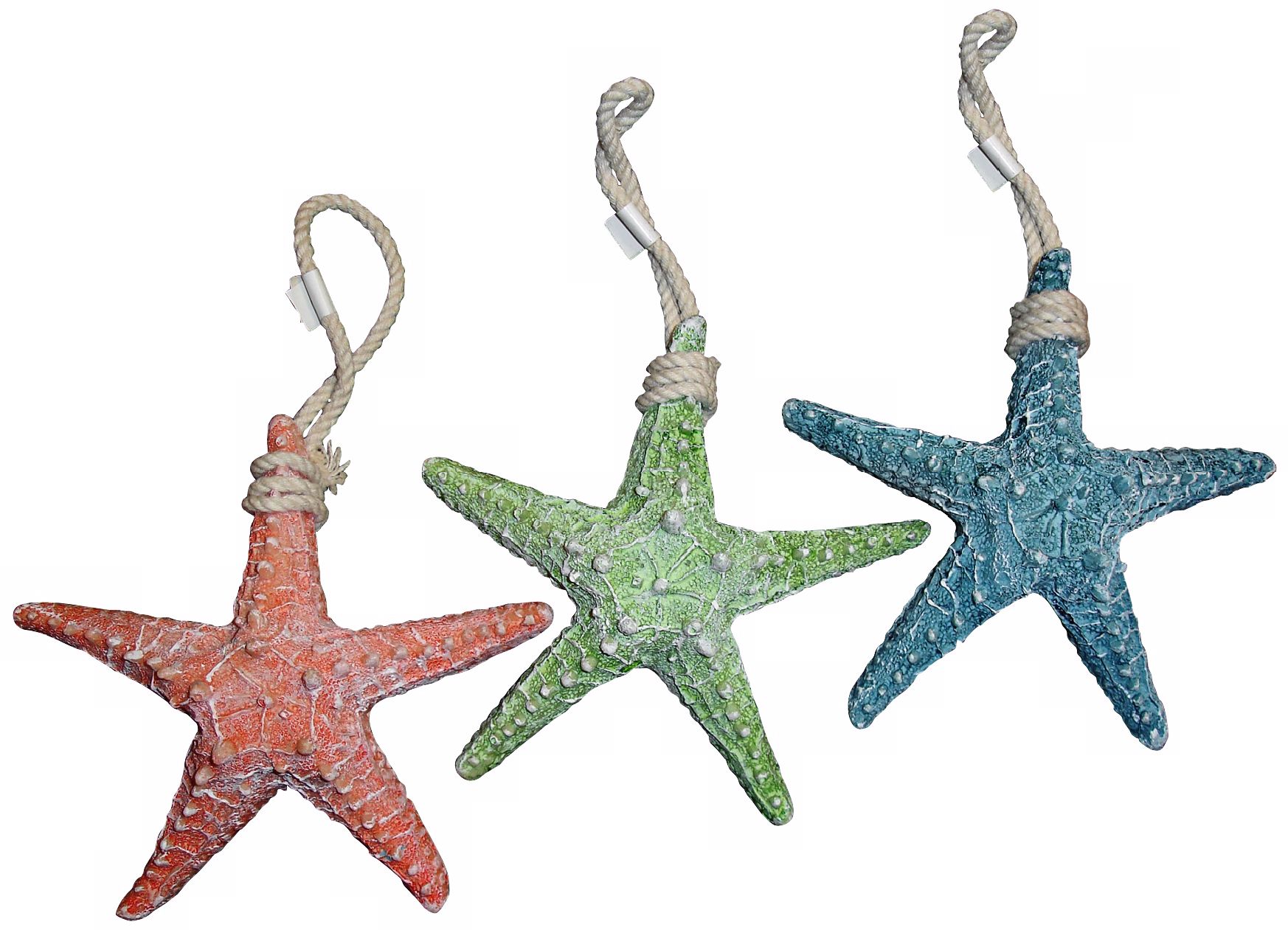 Judith Edwards Designs Set of 3 Colorful Starfish