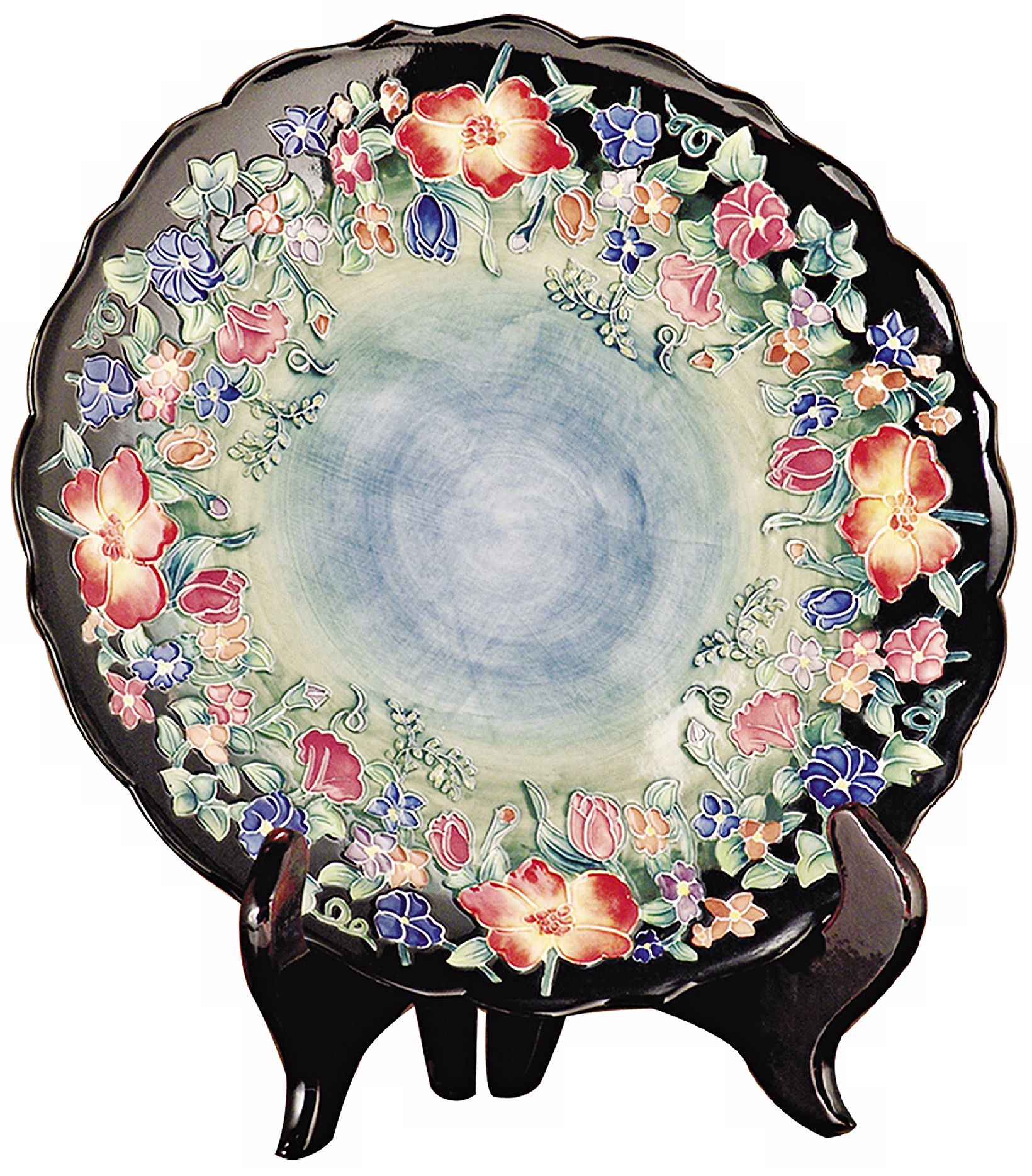 Dale Tiffany Flower Garden Hand-Painted Porcelain Plate