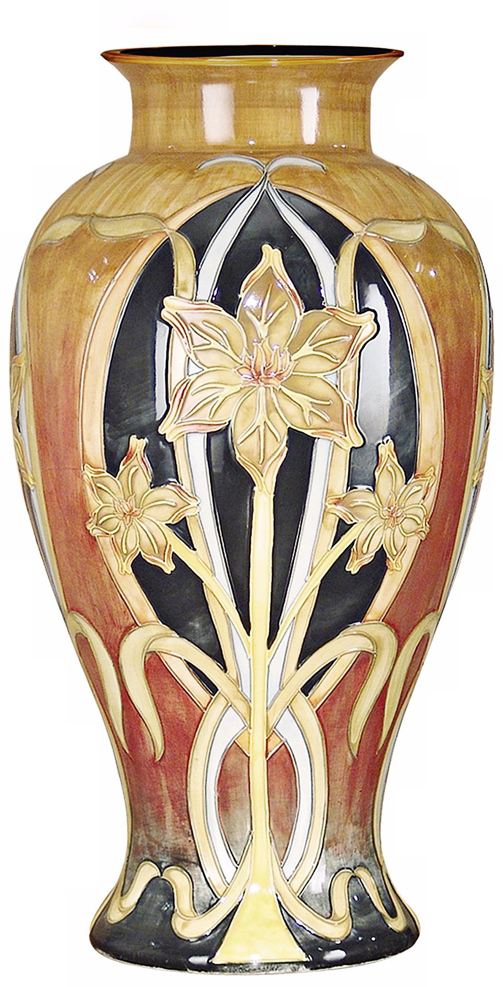 Dale Tiffany Pasque Flower Hand-Painted Porcelain Vase