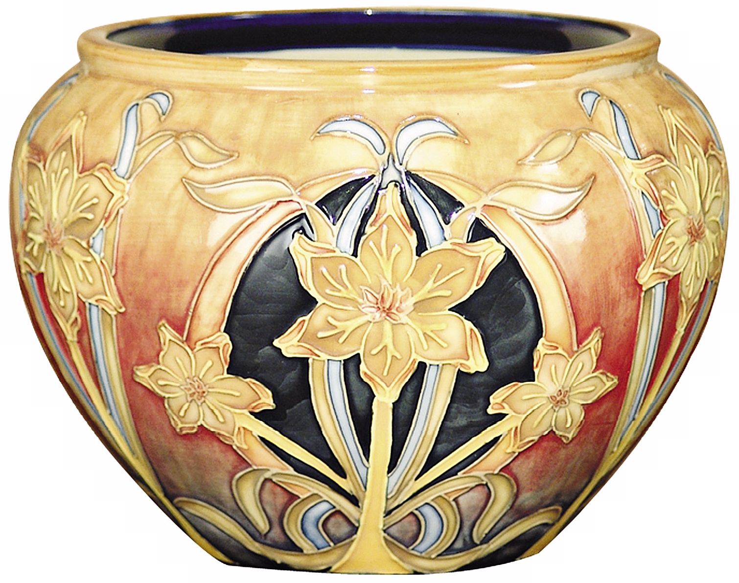 Dale Tiffany Pasque Flower Hand-Painted Porcelain Pot