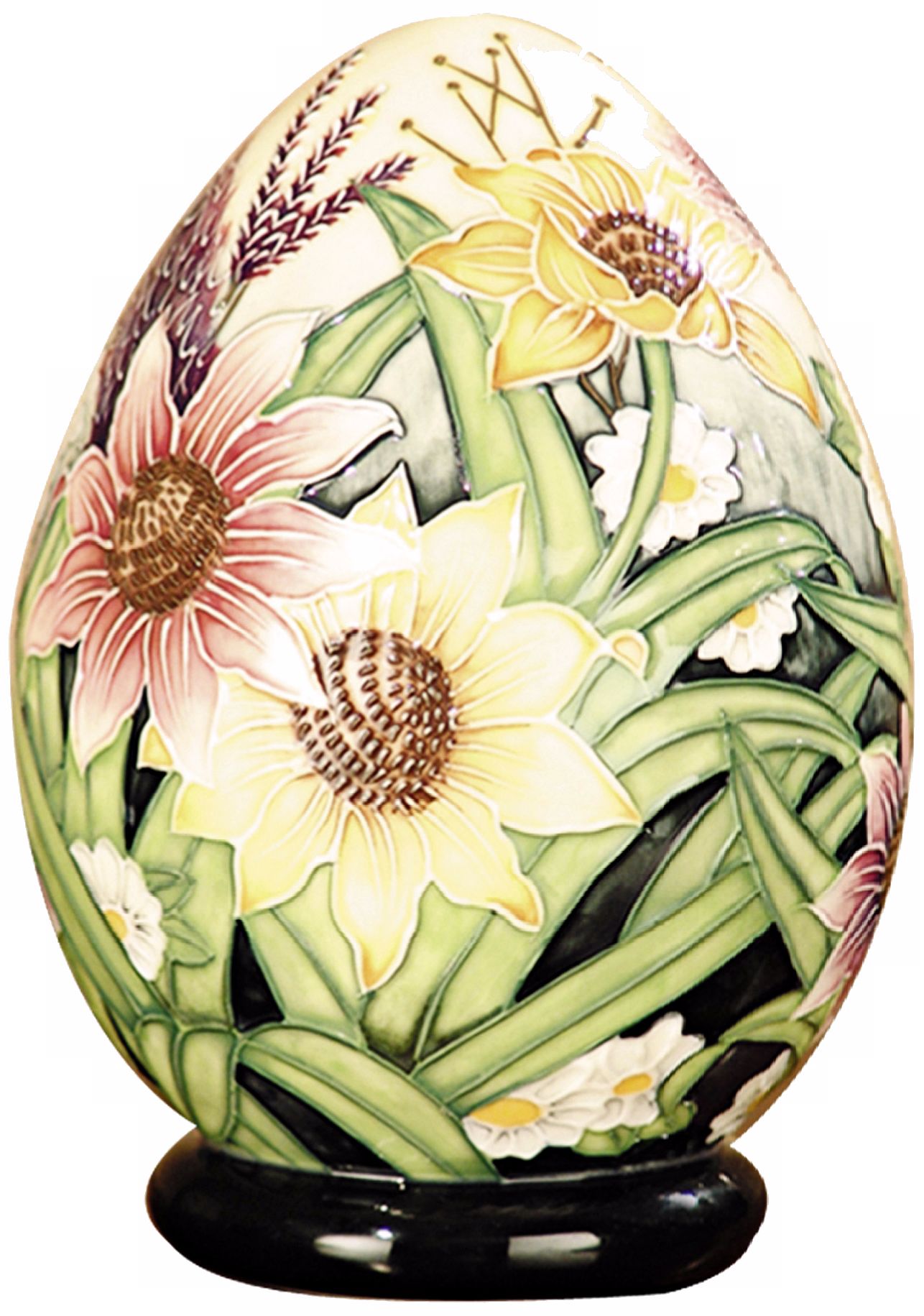 Dale Tiffany English Garden Floral Porcelain Egg