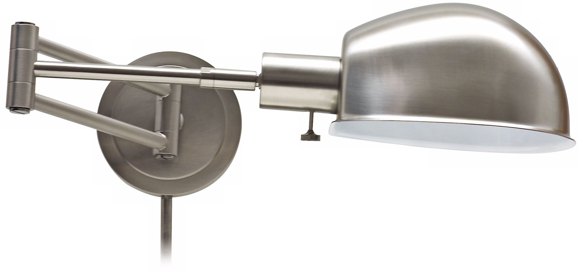 House of Troy Addison Satin Nickel Swing Arm Wall Lamp