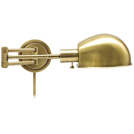 House of Troy Addison Antique Brass Swing Arm Wall Lamp - #X5578 LampsPlus.com
