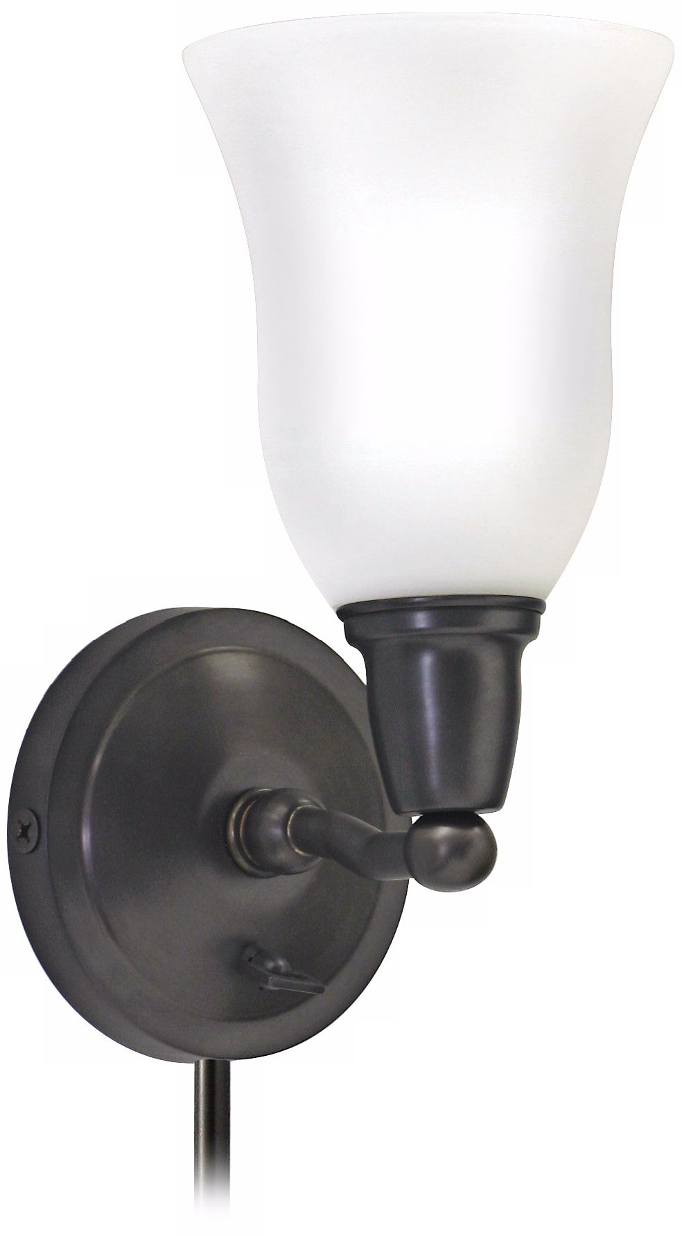 House of Troy Hyde Park Opal Oil-Rubbed Bronze Wall Lamp