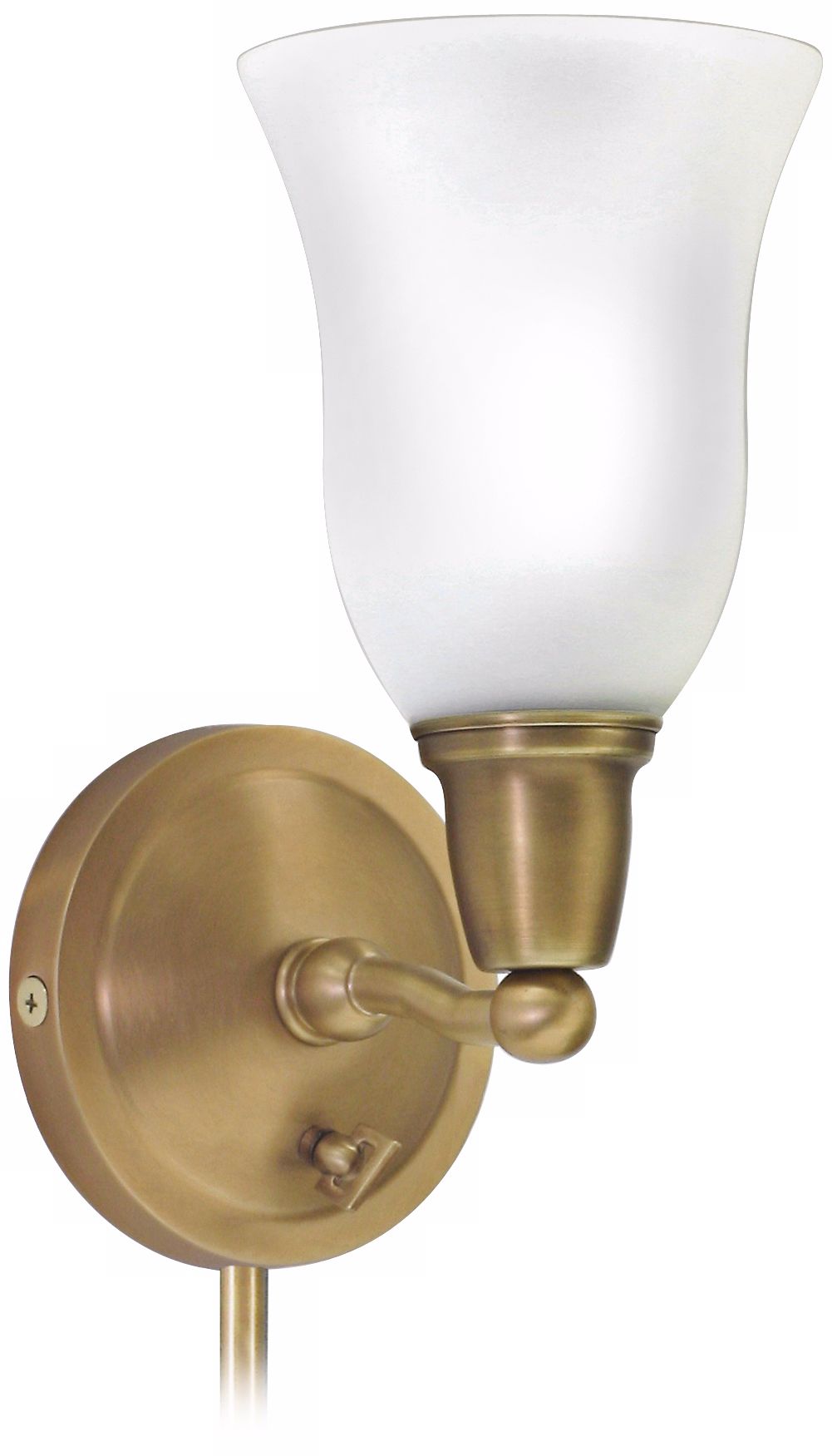 House of Troy Hyde Park Opal Weathered Bronze Wall Lamp